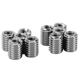 Stainless Steel Thread Insert, Thread Adapter Reducer M8 x 1.25 to M5 x 0.8, Self-Tapping Pack of 10, Repair Insert for Screws and Nuts, Rustproof