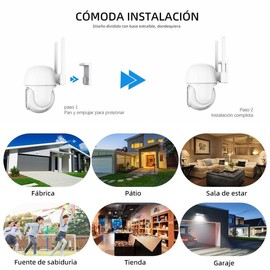 HALIMOMO Qigo security camera intelligent 360 ° wireless outdoor monitoring, rotatable and automatically tracks homes and offices
