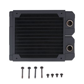 Water Cooling Radiator 14 Pipeline Red Copper Fin G1/4 Thread Interface Computer Radiator CPU Water Cooler for 12cm Fan