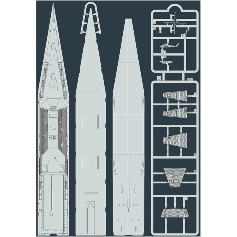 Flyhawk 1/700 US Navy Missile Destroyer Zumwalt DDG-1000 Plastic Model