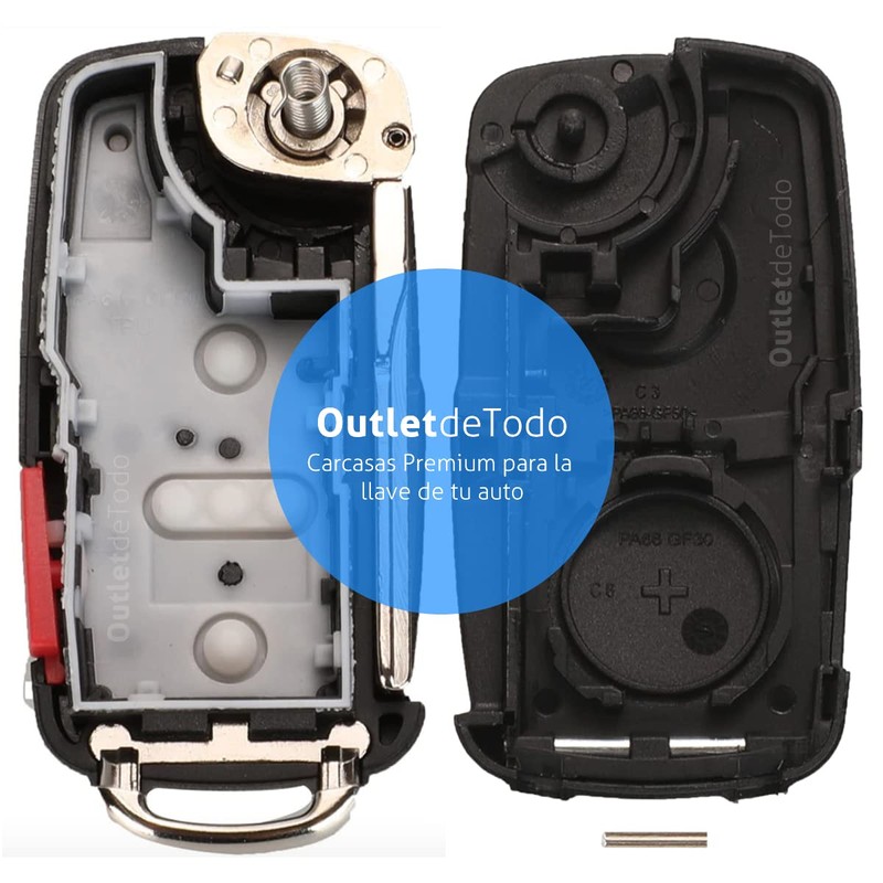 OUTLETDETODO.COM Carcasa Compatible para Llave Control Jetta Clasico Vento Golf