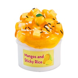 Mango Butter Slime DIY Clay, Cloud Slime Scented Jelly Fluffy Kit 8 oz, Soft Stretchy, Stress Relief for Kids, DIY Mix ins Charms Foam Beads, ASMR, Gifts for Party Favors, Super Soft Fidget Toy