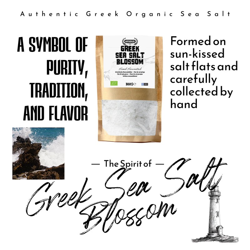 Apsogo Greek Sea Salt Blossom - Fleur de Sel Style,