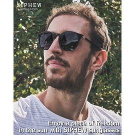 SIPHEW Classic Small Round Sunglasses for Women/Men, Retro Sunglasses Polarized UV Protection Lens for Outdoor/Driving