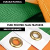 G128-6 Feet Spinning Flagpole (White) Ireland 150D Flag Brass Grommets