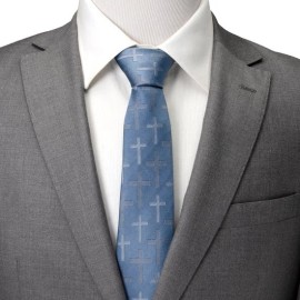 ALTR/EGO Blue Textured Cross Men's Tie