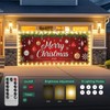 Vrainito 7x16ft Christmas Garage Door Cover with LED String Lights,