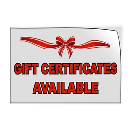 Decal Stickers Multiple Sizes Gift Certificates Available Business Industrial Vinyl Safety Sign Label Gift Shop Signs Design Only 36x24Inches