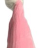 Homeroots 30" Pink and White Fabric Christmas Standing Gnome Tabletop