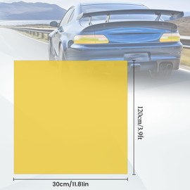 YiGia Tail Light Tint 12" X 3.9ft Self Adhesive Taillight Tint for Car Fog Light Rear Lamp Tail Light Car Sticker UV Protection Film Yellow