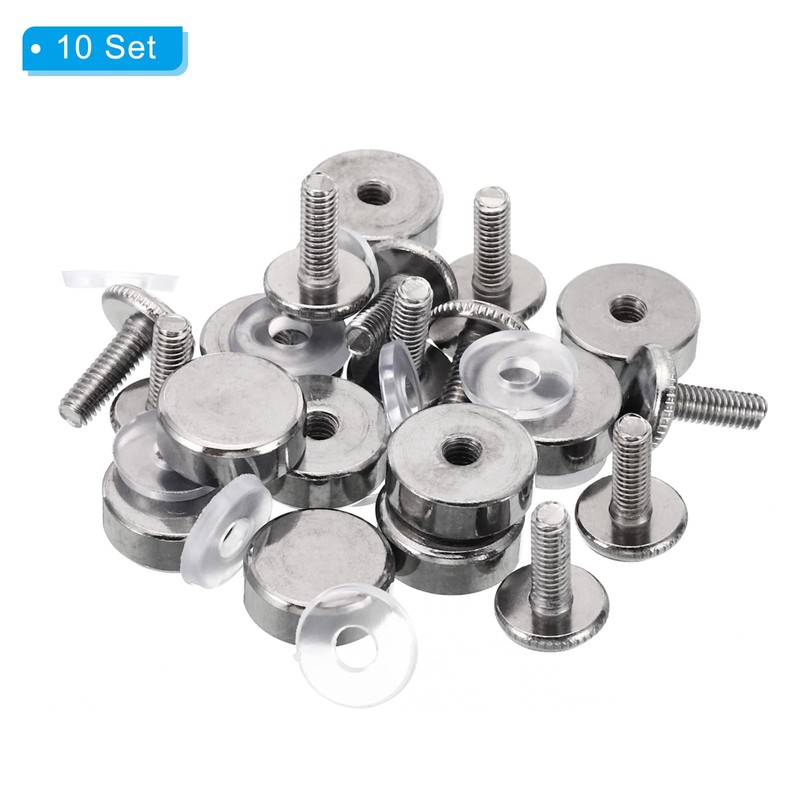 PATIKIL M4x12 Standoff Screws with Spacers, 10 Pack Wall Mounting