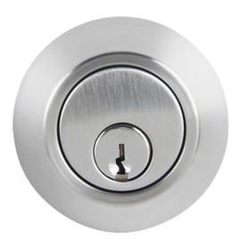 BRINKS Commercial - Single Cylinder Deadbolt Lock, Satin Chrome Finish - Meets ANSI Grade 1 Standards and has 3-Hour UL Fire Rating