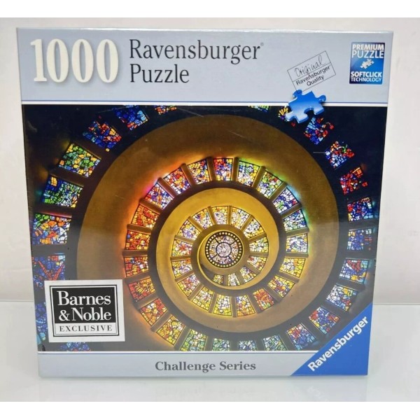 Ravensburger Stainglass Spiral Challenge Series 1000 Piece Puzzle NEW Sealed