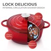 Trustmade 4.5 QT Cast Iron Dutch Oven, Enamel Coated Cookware