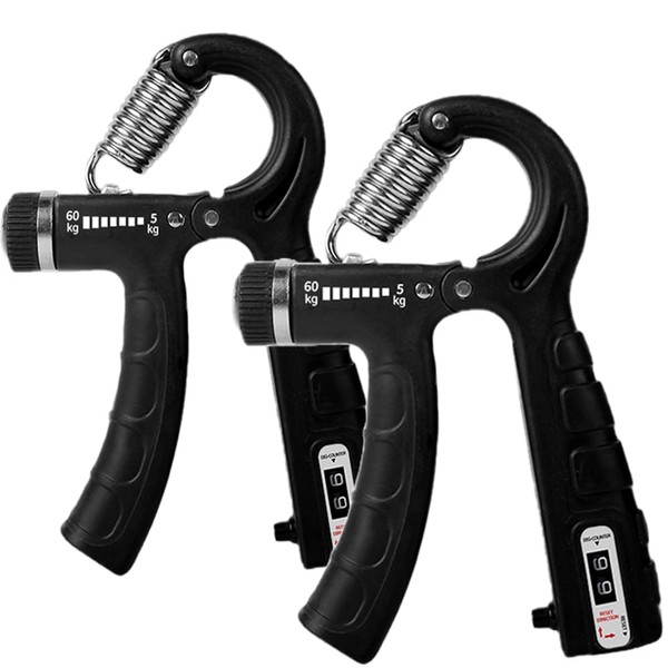 H&R Hand Grip Strengthener 2 Pack Finger Handgrip Wrist Squeezer