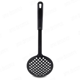 AME D'ESSENCE Skimmer 12 1/2 inch Black Nylon 410ºF Heat Resistant Slotted Skimmer Spoon with Ergonomic Handle Kitchen Gadgets for Straining