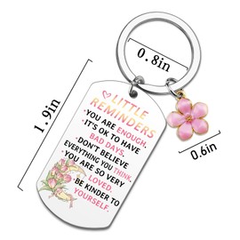 Encouragement Gifts for Women Little Reminders Keychain Mental Health Gift for Woman Men Inspirational Keychain for Girl Positive Affirmation Uplifting Gifts for Friends Female Christmas Birthday