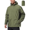 UIQUR Rain Coat for Men Lightweight Waterproof Windbreaker 2 Pockets