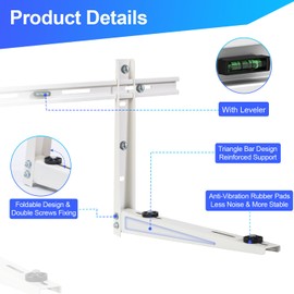 REHOYEE Mini Split Wall Mounting Bracket Heavy Duty Wall Mount Brackets for Outdoor Air Conditioners, Ductless Mini Split, HVAC, Compressor, Heat Pump System (9000-36000BTU)