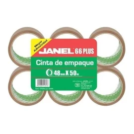 Janel Pack Cinta Canela Janel 66 Plus 48mm X 50m (6 Piezas)
