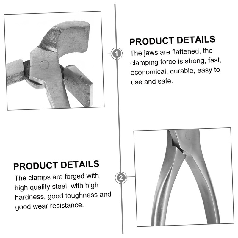 SEWACC Leather Plier Flat-Nose Tool for Bags and Shoes Construction