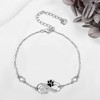 POPLYKE Paw Print Bracelet for Women 925 Sterling Silver Infinity