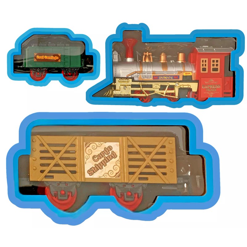 Continental Express Battery Operated DELUXE Train Toy Set w/ Lights