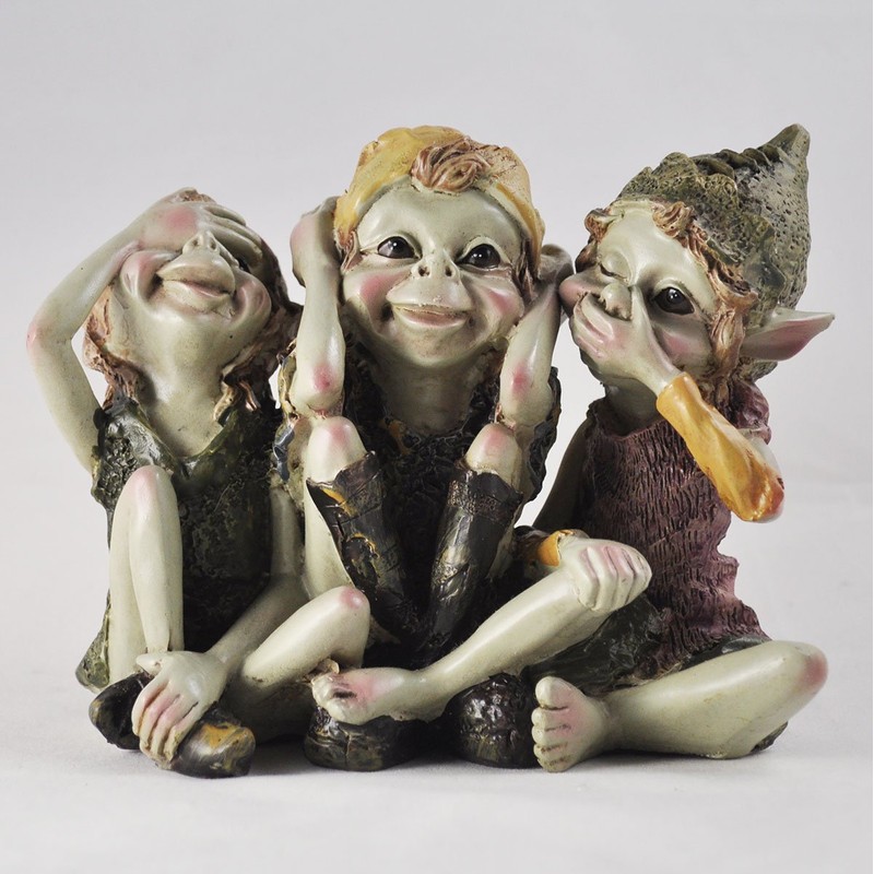 Fiesta Studios Pixie Hear, See, Speak No Evil - Green