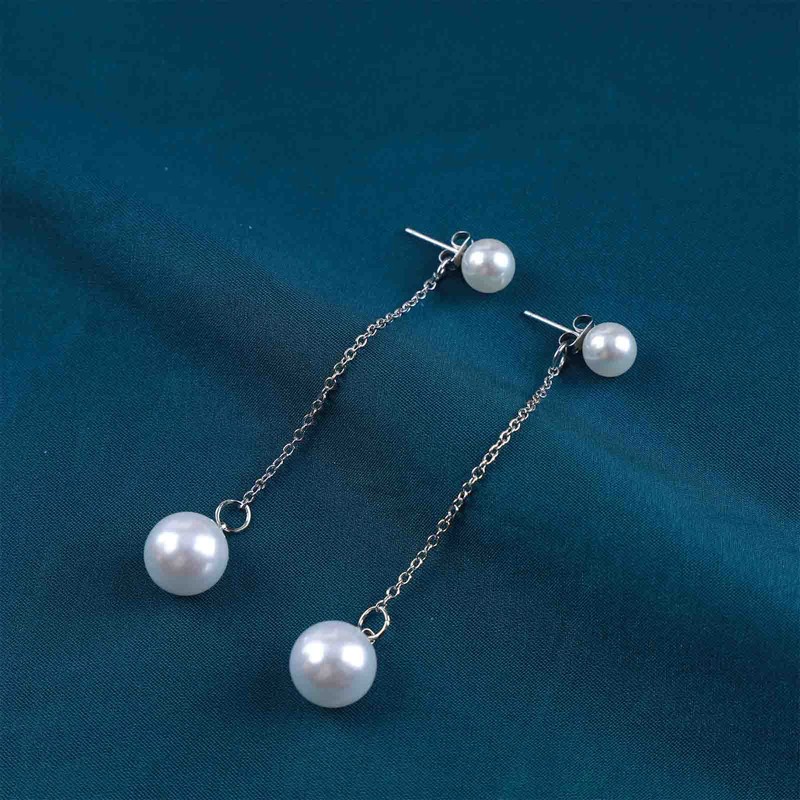 Cimenexe Bohemian Pearl Jacket Earrings Pearl Earrings Pearl Stud Earrings