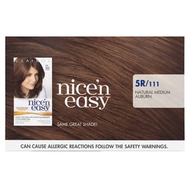 Clairol Nice'n Easy Permanent Hair Dye, 5R Medium Auburn Hair Color, 3 Count