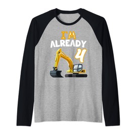 4 Years Old Birthday Boy Gift - I am already 4 Bagger Raglan
