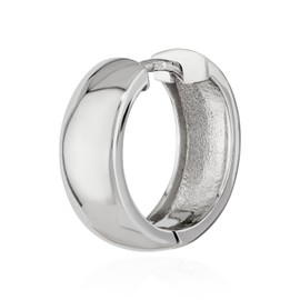 NKlaus 4813 Silver Single 925 Sterling Silver Hinged Hoop Earrings 17.5 x 6 mm Tarnish Resistant, Sterling Silver