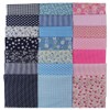 Jukway 21PCS Cotton Fabric Squares 25 x 25 cm Different