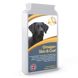 Dog & Field Omega+ Skin & Coat - A Omega 3, 6 & 9 Fish Oil Complex Health Supplement for Dogs and Cats 120 Capsules