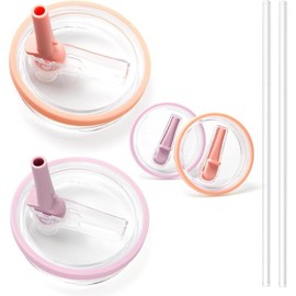 2 Pack 40 oz Tumbler Flip Straw Lid Replacement Fit for  Quencher, Leak Proof for  Lid Replacement Spill Proof  Tumbler Cover Compatible with 40oz  Cup Accessories - Color: Blue/White