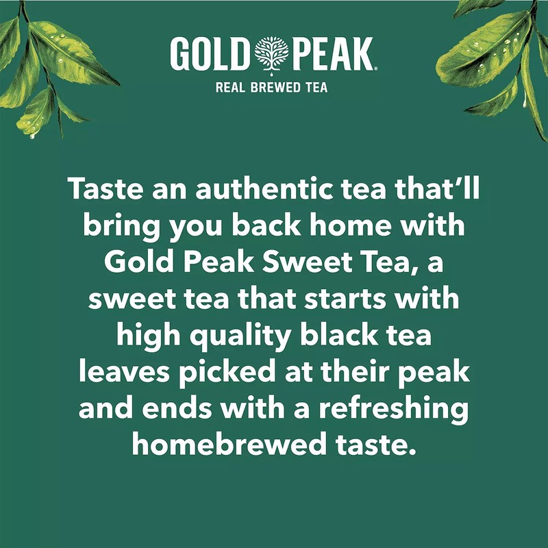 Gold Peak Naturally Sweet Real Brewed Tea, Picked for Peak