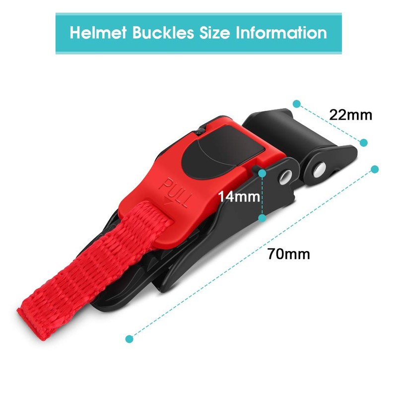 Helmet Quick Release Buckle Kit, 3Pcs Adjustable Motorcycle Plastic Helmet