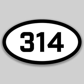 DHDM 314 Area Code Sticker Missouri Saint Louis Affton Ferguson City Pride Love | 5-Inches by 3-Inches | Premium Quality Vinyl UV Resistant Laminate PD2211