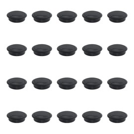 20 x Desk Cable Grommets - Organize and Manage Cables with Ease - Diameter 60mm - Round Cable Grommet for Desk for Office and Home - Black - Pack of 20