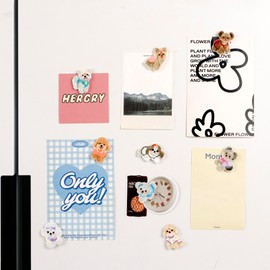 9 Pcs Cute Cartoon Puppy Fridge Magnets，9 Different Breeds of Puppies