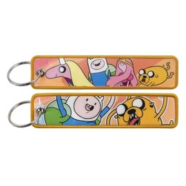 Pinstant Princess Bubblegum Come Along with Me Adventure Time Cartoon Animated TV Show Finn Jake Keychain Key Tag Chain Fob Ring