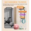 NANXITU Yoga Mat Holder Wall Mount,Workout Storage Organizer for Home