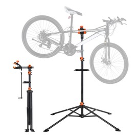 Happybuy Bike Repair Stand - 80 lbs Capacity. Heavy-duty Steel. Adjustable Height. With Magnetic Tool Tray & Telescopic Arm. Foldable for Home & Shops