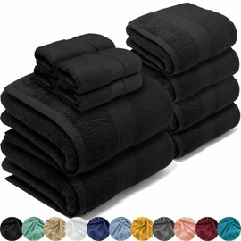 LEBENGOOD -Bath Towel Set, Premium Cotton, 550gsm, 4 Vanity, 4 Washbasin, 2 Shower, Extra Soft, Absorbent and Resistant.