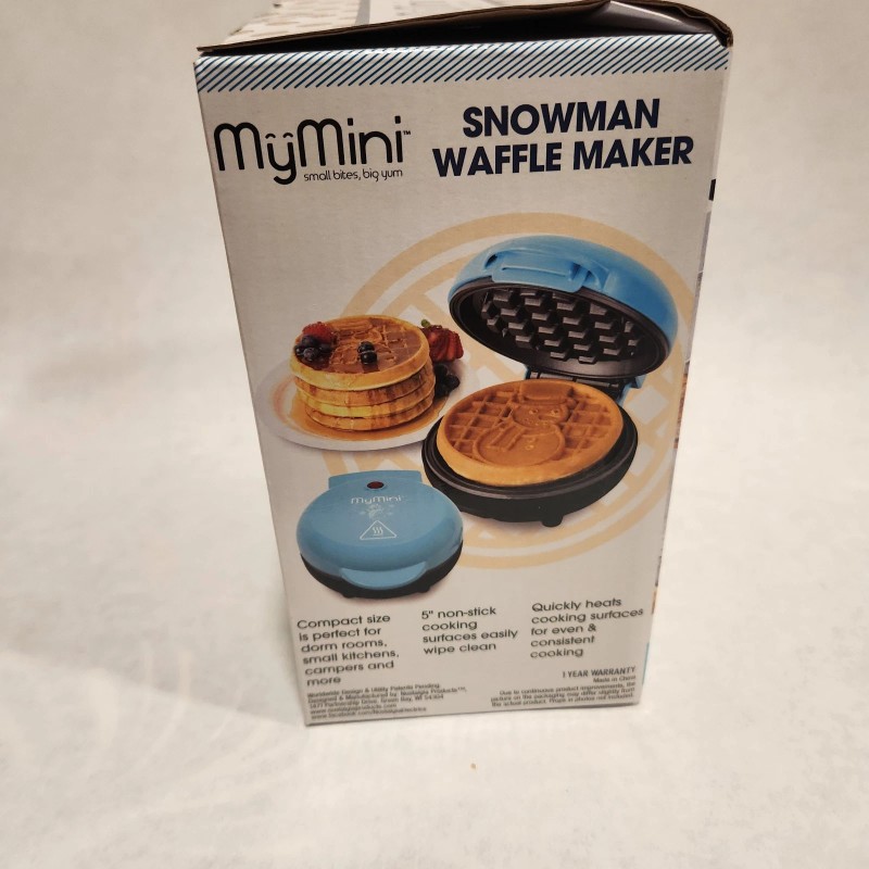 My Mini Waffle Maker New! Limited Edition Snowman. 5” Plate