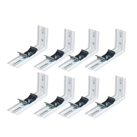 Vertical Blind L- Shaped Bracket 8pcs 3inch Blinds Curtain Track Mounting Bracket Clip Blind Extension Frames for Vertical Blinds with Headrail Width 1-1/2"(38mm) Bracket Clips (8PCS)