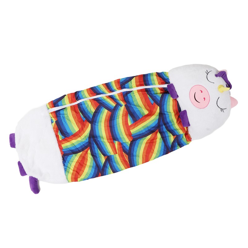 Kids Sleeping Bag Cartoon Animals Soft Plush Wearable Foldable Prevents