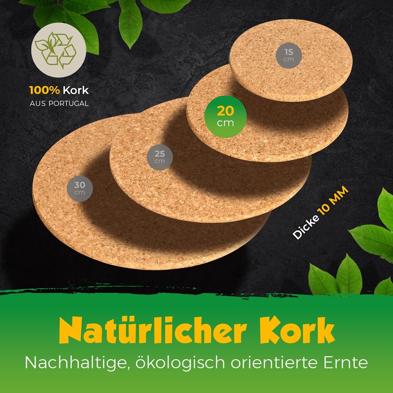 Cork Trivet | 20 cm | Pack of 4 |