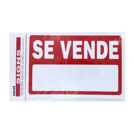 Cokkystore- 1 pieza Letrero rectangular rojo con leyenda de "Se Vende", cartel con espacio en blanco, 20x30 cm, incluye pegamento. Llamativo cartel para agilizar tus ventas.
