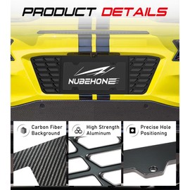 NUBEHONE Aluminum C8 License Plate Frame Z06 E-Ray Fit for Corvette C8 Z06 E-Ray 2023-2025 Corvette License Plate Frame C8 Corvette Accessories Z06 E-Ray